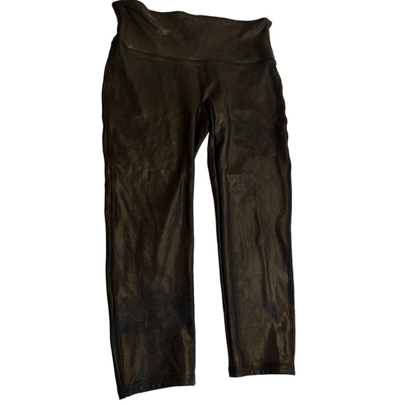 SPANX Faux Leather Cropped Legging L - Picture 2 of 6